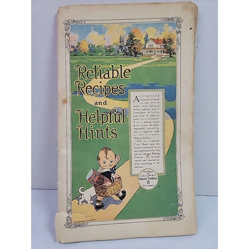 Antique Calumet Baking Powder Reliable Recipes Helpful Hints Cookbook 1916